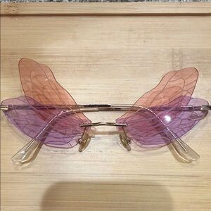 SHEIN Pink and Purple Winged Glasses